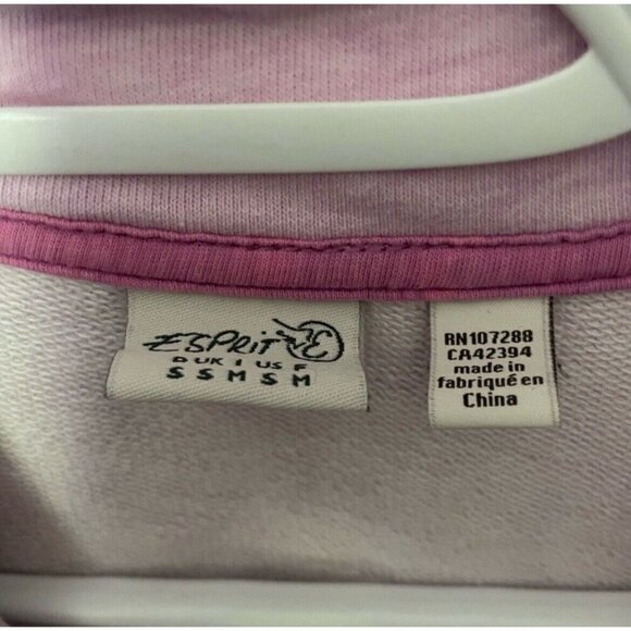 Esprit Y2K Women’s Pink Zip Up Sweater Retro Style Soft Knit Full Zip Size M/L - Picture 4 of 6